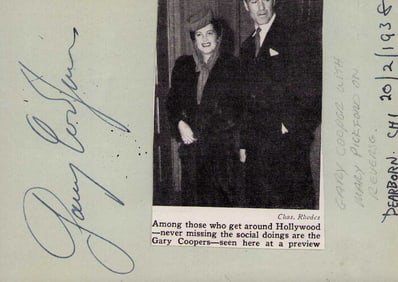 Gary Cooper signature
