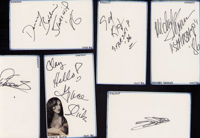 Jefferson Airplane vintage set of signatures