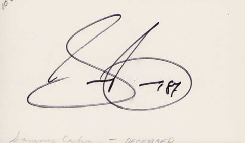 Sammy Cahn signature