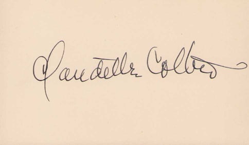 Claudette Colbert signature