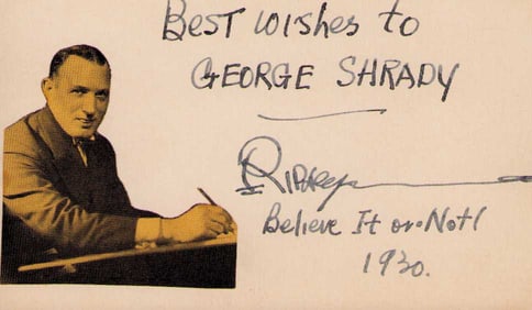 Ripleys Believe it or Not signed card