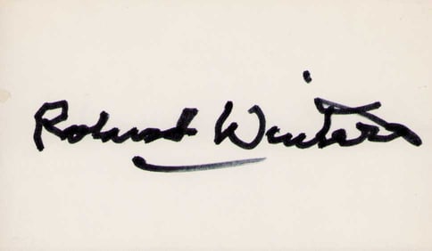 Roland Winters signed card