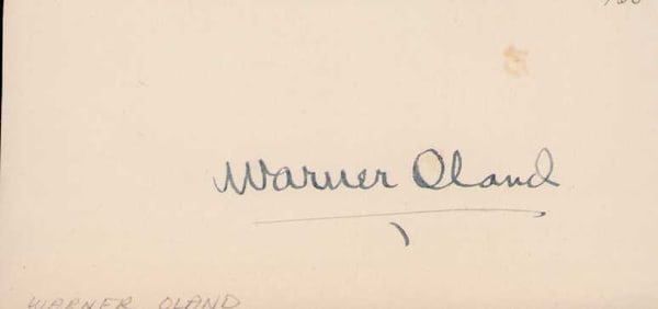 Warner Oland Charlie Chan rare signed card