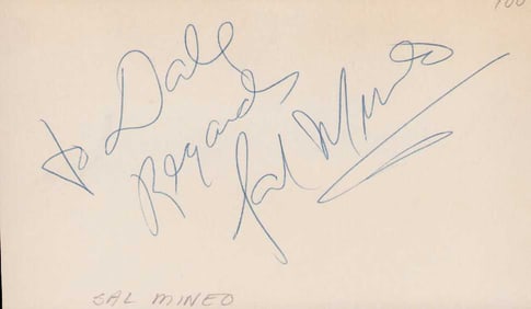 Sal Mineo scarce signature