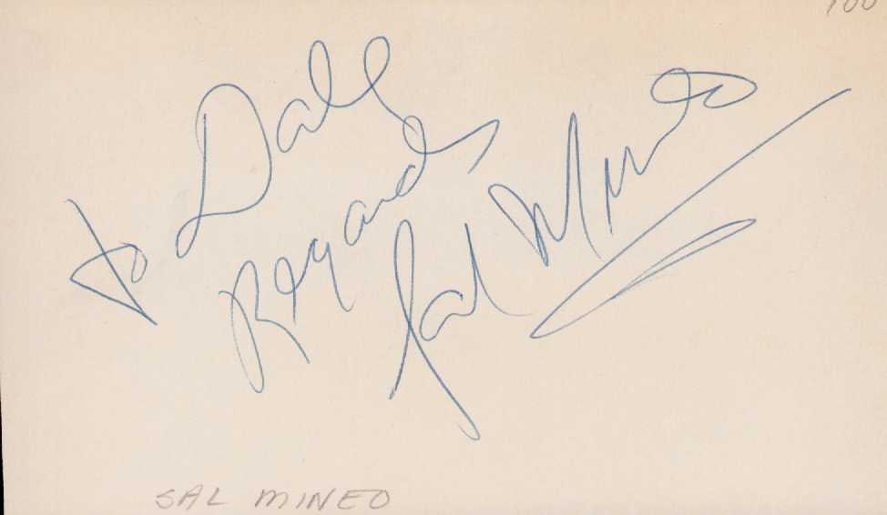 Sal Mineo scarce signature (1 of 1)