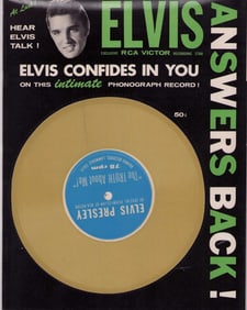 Elvis extremely rare magazine with record