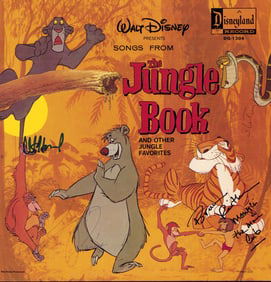 Jungle Book soundtrack LP Disney partial cast signed