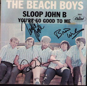 Beach Boys signed 45rpm picture sleeve and record