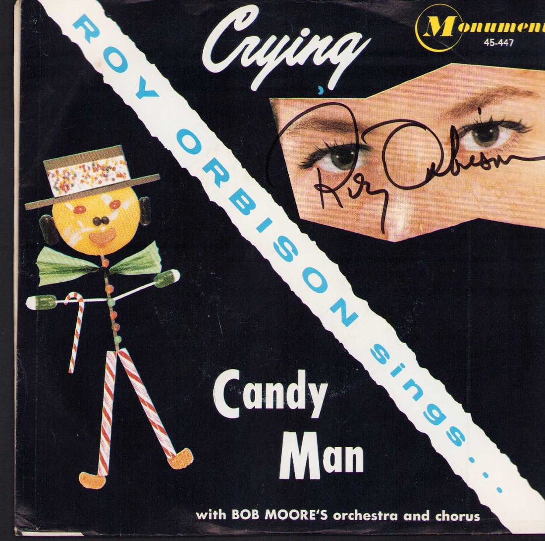 Roy Orbison signed 45rpm picture sleeve and record (1 of 1)