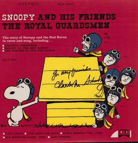 Charles Schulz rare Snoopy signed LP