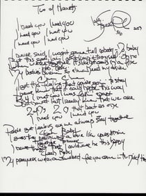 Stacey Q Two of Hearts handwritten lyrics