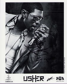 USHER signed photo