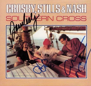 Crosby Stills Nash signed 45rpm picture sleeve with record