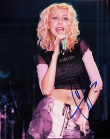 Christina Aguilera signed photo
