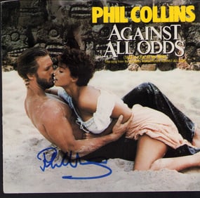 Phil Collins signed 45rpm picture sleeve with record