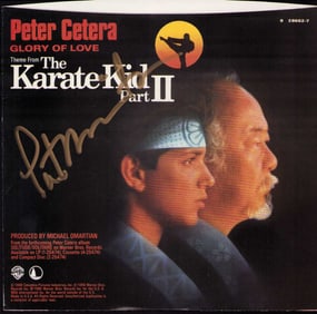 Pat Morita rare signed 45rpm Karate Kid picture sleeve with record