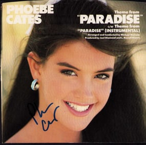 Pheobe Cates signed 45rpm picture sleeve with record