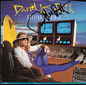 David Lee Roth signed 45rpm picture sleeve with record
