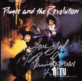 Prince signed 45rpm picture sleeve and record