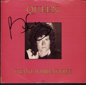 Brian May signed 45rpm picture sleeve and record