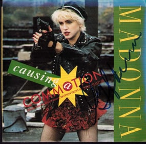 Madonna signed 45rpm picture sleeve and record