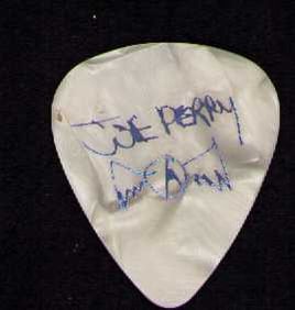 Joe Perry stage used guitar pick