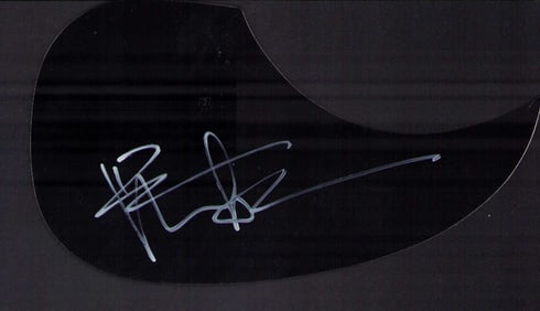 Dave Matthews signed acoustic guitar pickguard