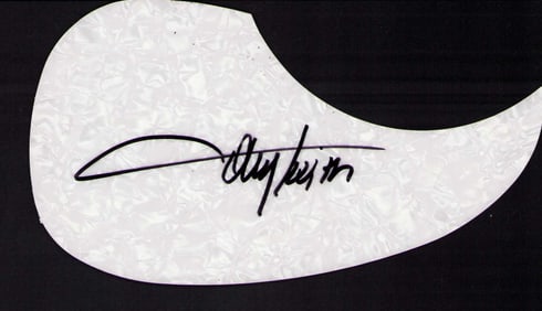 Tobey Keith signed acoustic guitar pickguard