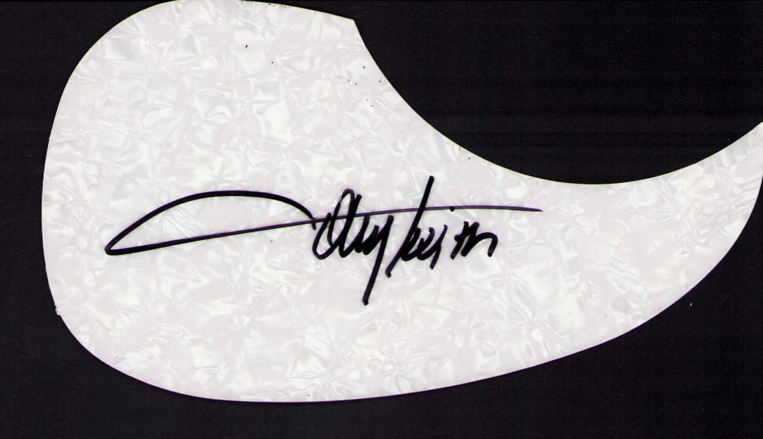 Tobey Keith signed acoustic guitar pickguard (1 of 1)