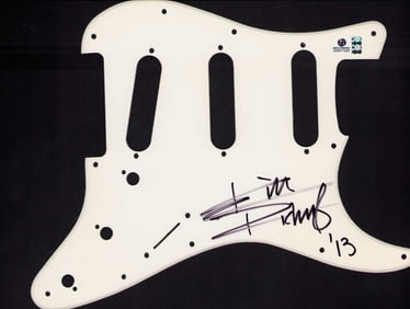 Keith Richards strat style electic pickguard signed