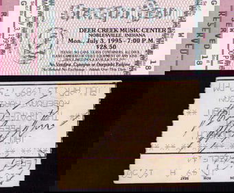 Grateful Dead Brent Mydland signed ticket