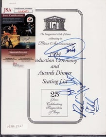 Bee Gees signed program