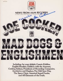 Joe Cocker signed press kit