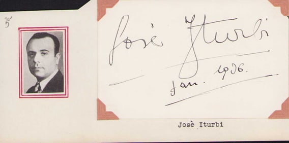 Jose Iturbi rare signature
