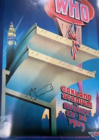 Pete Townshend signed WHO concert poster