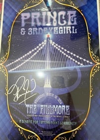 Prince signed concert poster