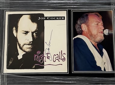 Joe Cocker framed LP signed