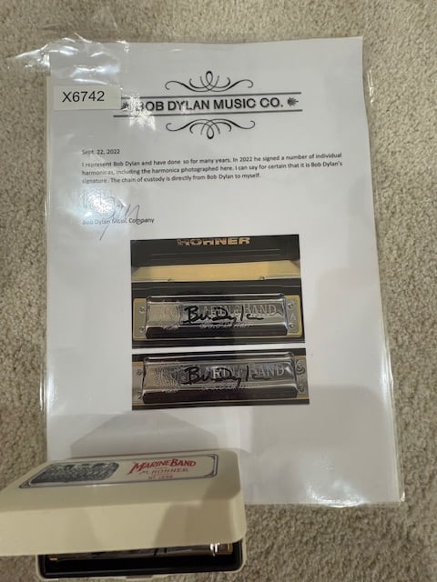 Bob Dylan used signed harmonica (1 of 1)
