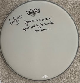 Lou Gramm lyric signed drumhead Foreigner