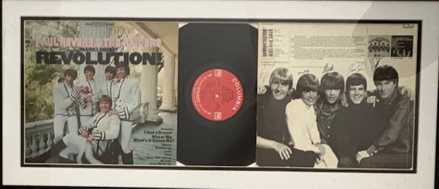 Paul Revere and the Raiders signed LP framed