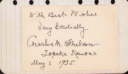 Charles M Sheldon signature