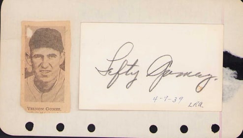 Lefty Gomez signature