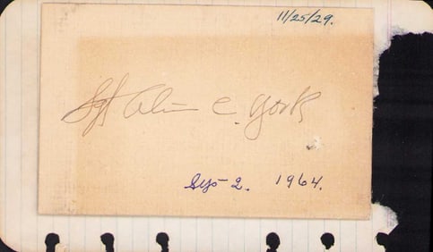 Sgt Alvin York signature