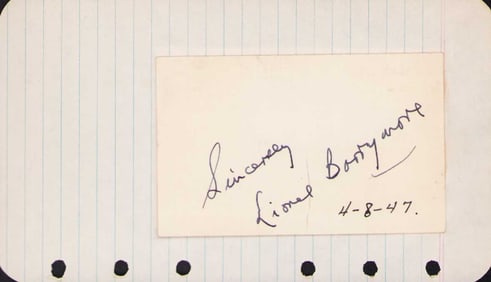 Lionel Barrymore signature