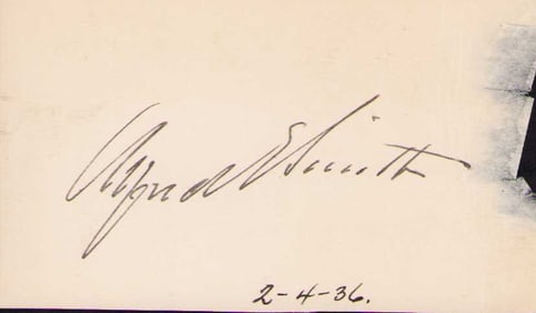 Alfred Smith signature