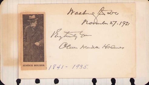 Justice Oliver Wendell Holmes signature