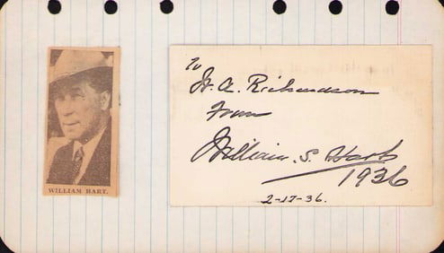 William S Hart rare signature