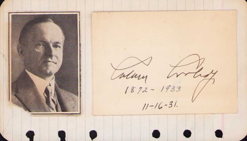 Calvin Coolidge signature