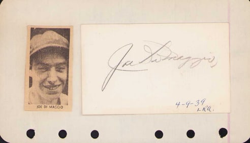 Joe Dimaggio early signature