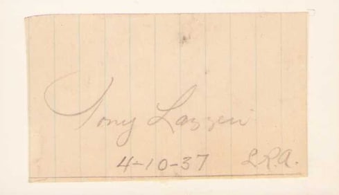 Tony Lazzeri signature